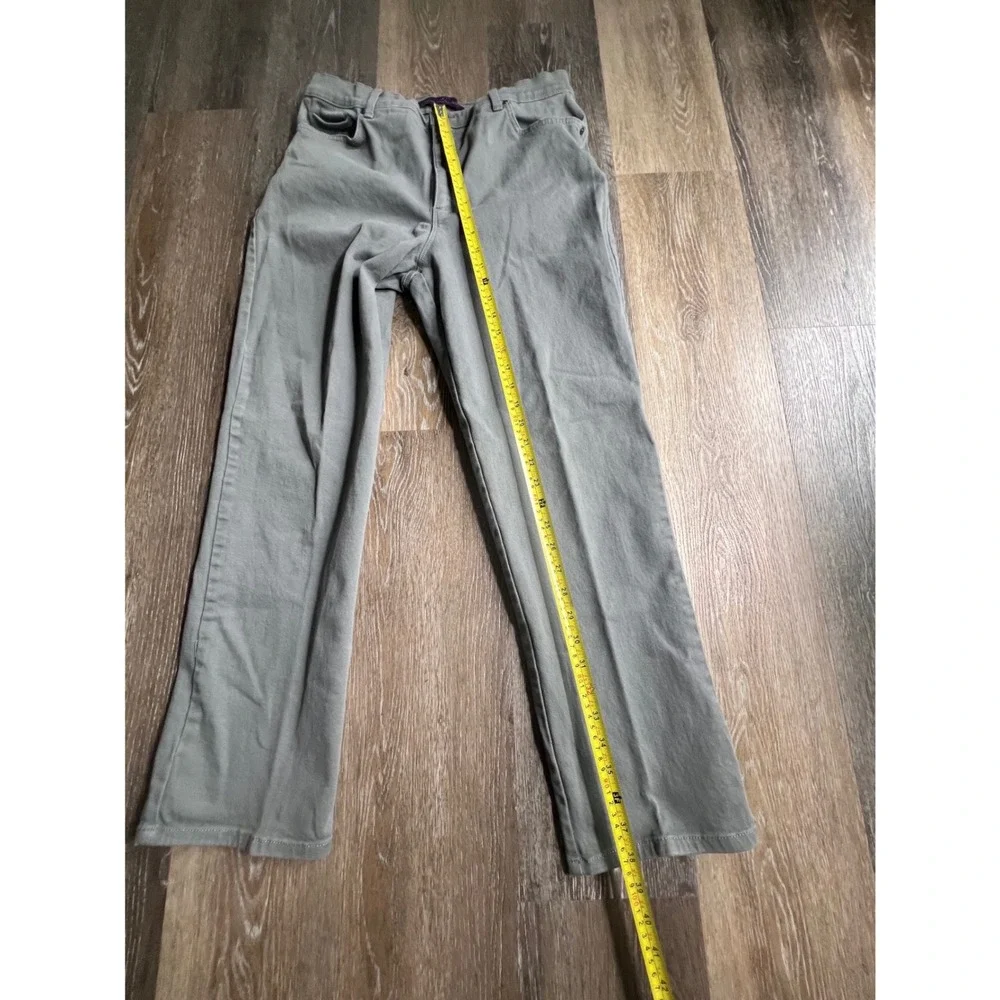 Gloria Vanderbilt Amanda Jeans Women 14 Green Excellent High Rise Tapered Leg